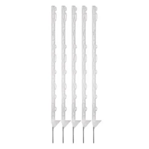 (5 Stk) Kunststoffpfahl Titan PLUS weiß 110 cm Gesamthöhe Solange Der Vorrat Reicht