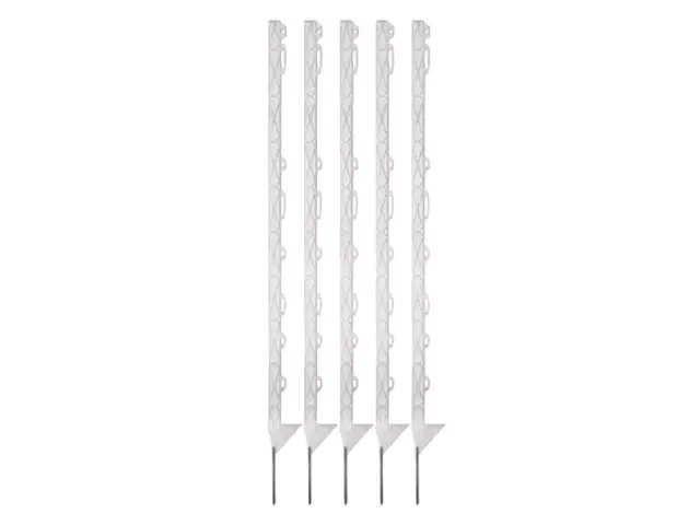 (5 Stk) Kunststoffpfahl Titan PLUS weiß 110 cm Gesamthöhe Solange Der Vorrat Reicht