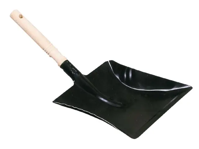 Kehrschaufel schwarz Holzgriff Schnäppchen