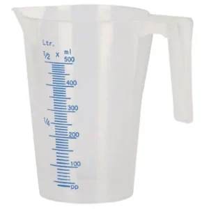 Messbecher 0,5ltr. Kunststoff mit Skala, stapelbar Preis Gesenkt