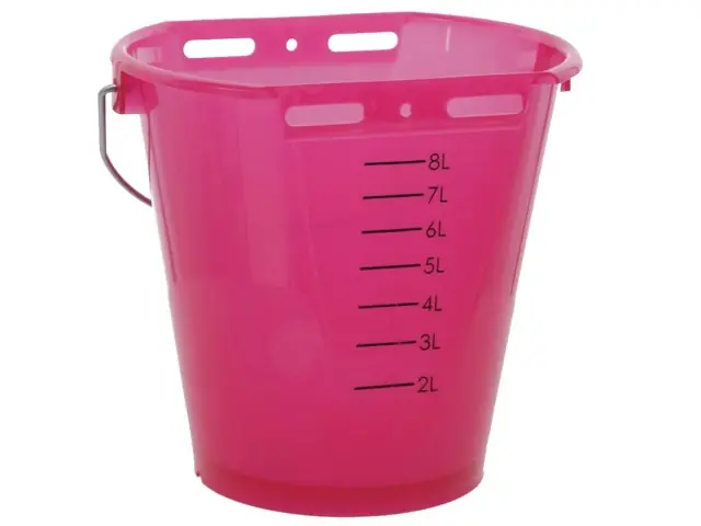 Neue Kollektion Tränkeeimer rosa transparent mit Skala, ohne Zubehör