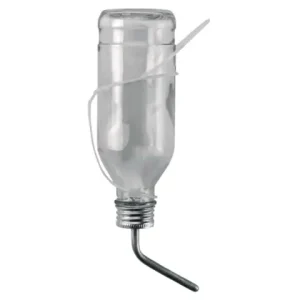 Kracherpreis Trinkflasche f.Kaninchen 500ml aus Glas kpl. mit Aluröhrchen