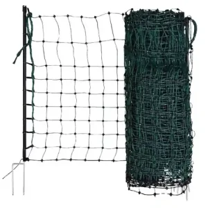 Schnäppchen (50m) Kaninchennetz grün Höhe: 65 cm, Doppelspitze elektrifizierbar