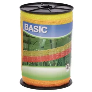 (200 m) Basic Classe-Weideband, 20mm, gelb-or., 4x 0,16 Niro Sale