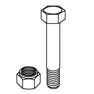 Schraube mit Sicherungsmutter - 5/16''UNF zu Bomford Top-Angebot