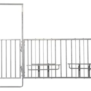 Zaunteil mit Fressplatz u. Tür 285x3x120cm zu Modul-Zaunaufstallung Sofort Bestellen