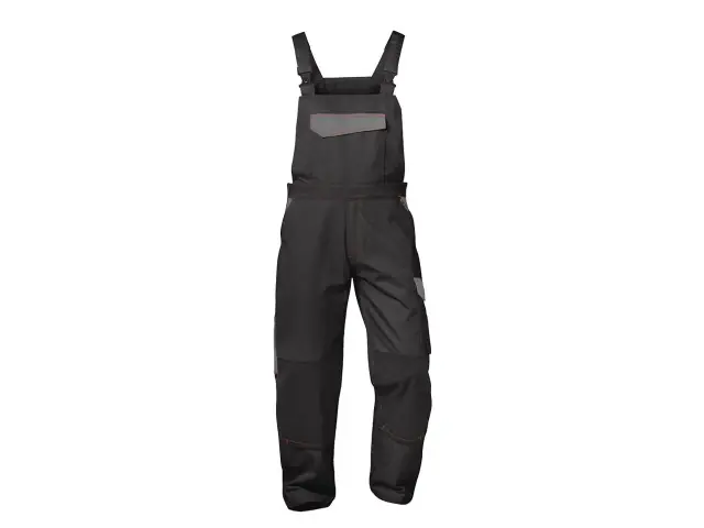 Latzhose 56 schwarz-grau Echt