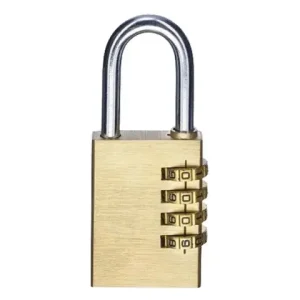 Zahlen - Vorhängeschloss 4-Ziffern Messing 38mm Expressversand