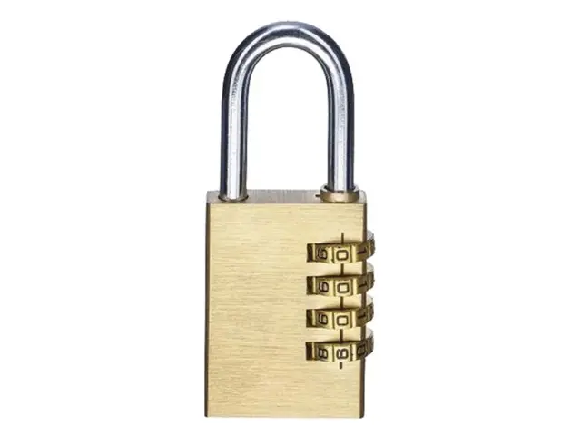 Zahlen - Vorhängeschloss 4-Ziffern Messing 38mm Expressversand