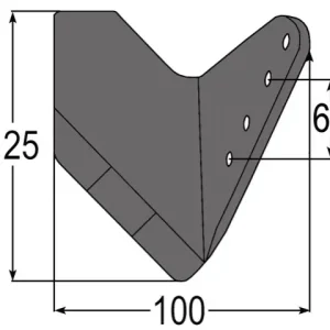 Begrenztes Angebot Flügelschare re. 4-Loch zu Horsch 00311181 Diamant