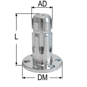 Pumpen-Flanschzapfen 1 3/8" Z6, Flansch Ø = 70mm L= 90mm Top-Preis