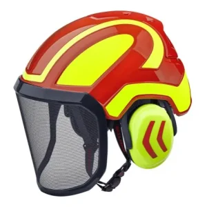 Protos rot-neon Kopfschutz-Kombination Integral Aborist Neu