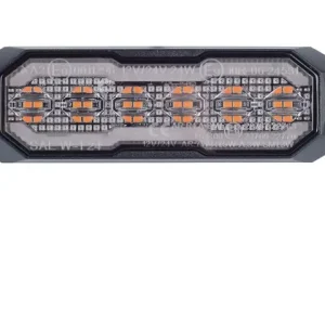 Billig LED Flasher flat Position - Warnleuchte 12V-24V 42 LED 16 Blinkmuster weiß - orange