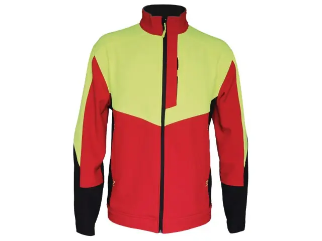 Abverkauf Solidur Softshell Jacke ODON rot/gelb Gr L