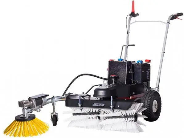 Garantierte Lieferung 4F Schmutz- und Schneekehrmaschine Limpar Akku 52 mit Seitenbesen Links