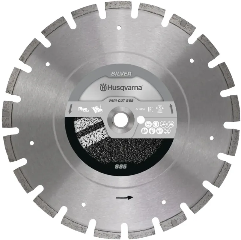 Neue Ware Husqvarna Trennscheibe VARI-CUT S85 350 10 25.4/20 Leistungsgrad Silber