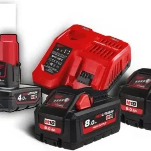 Echt Milwaukee 18V Starterset M18 HNRG-802 18V Starterset Akku + Ladegerät Set