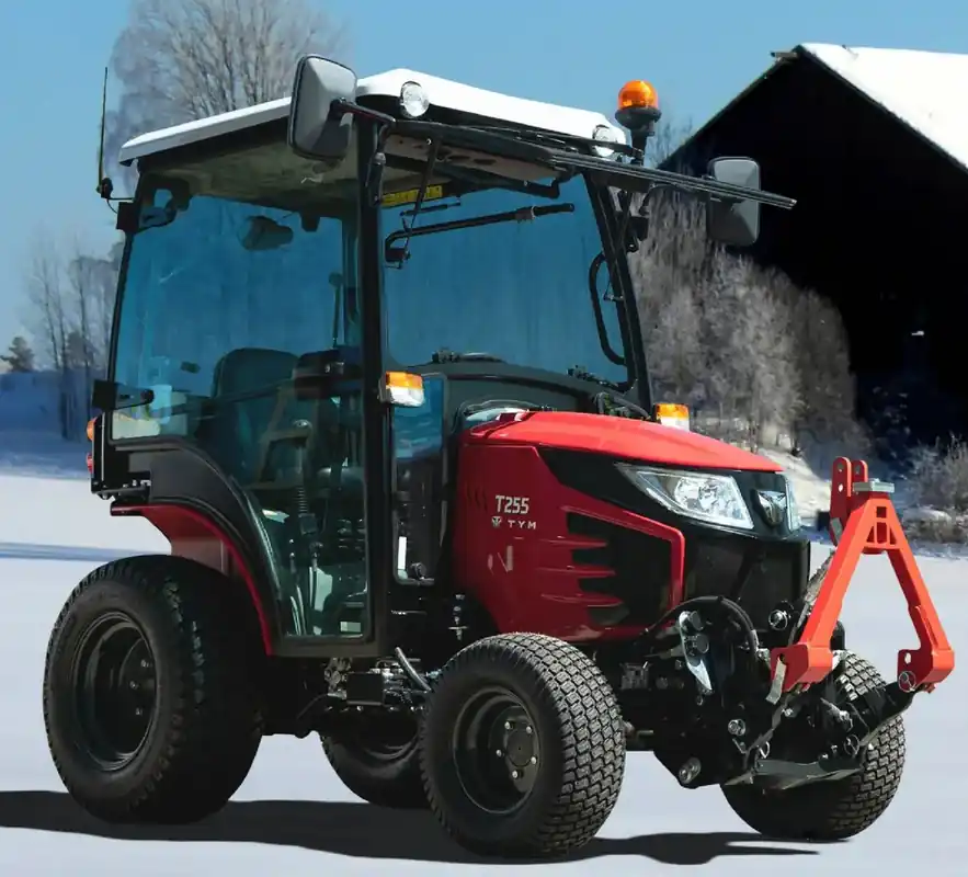 Tym Allrad-Kompakttraktor T255 HST mit Winterpaket Kabine, Schneeschild und Streuer Preisknaller