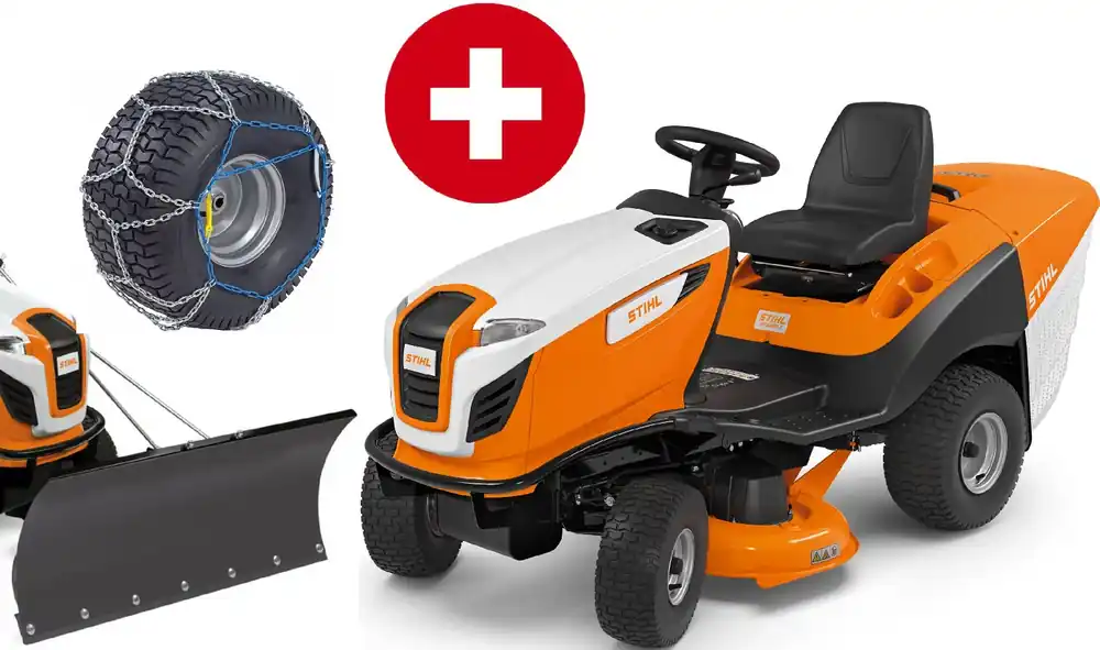 Highlight STIHL Aufsitzmäher RT 5097 Z Winterpaket mit Schneeschild und Schneeketten