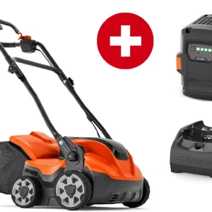 Begrenztes Angebot Husqvarna Akku-Vertikutierer S 138i mit Akku B140 und Ladegerät C80