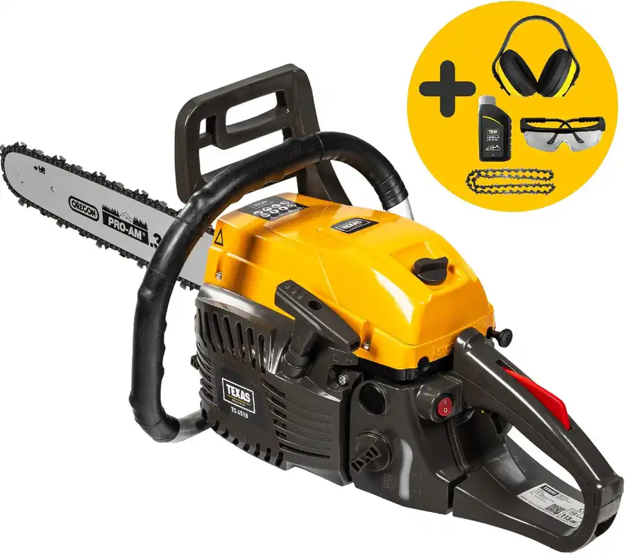 Schneller Versand Texas Allround Benzin Motorsäge TS4518 mit Zubehör