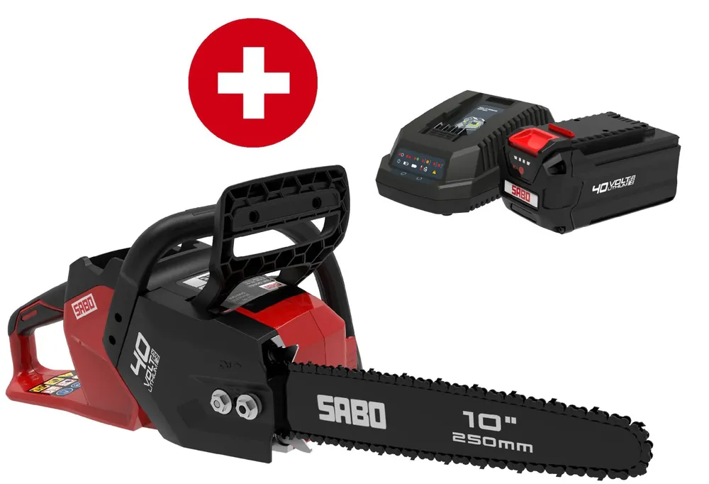 Sabo Akku-Motorsäge CS-25 - Set mit 4 Ah Akku und Standardladegerät Neu