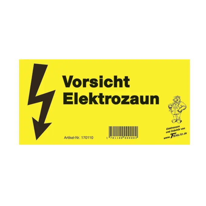 Schneller Versand Warnschild "Vorsicht Elektrozaun"