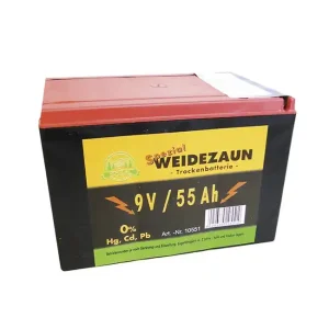 Günstig Weidezaunbatterie 9V / 55 Ah mit Rundstecker