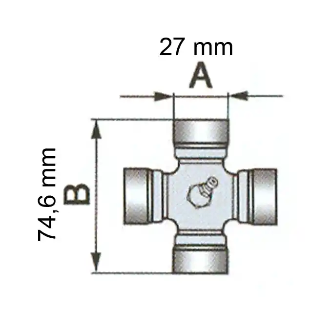 Abverkauf Benzi Kreuzgarnitur AB4, 27,0 x 74,6 mm