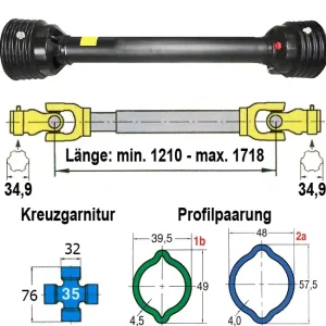 Benzi "Energy" Gelenkwelle L05, Gabelweite 90 mm Versand Am Gleichen Tag