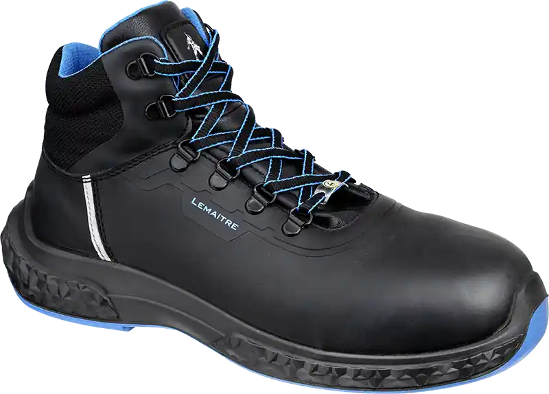 Sicherheitsstiefel S3 Anton High, ESD, schwarz-blau, Gr. 48 Abverkauf