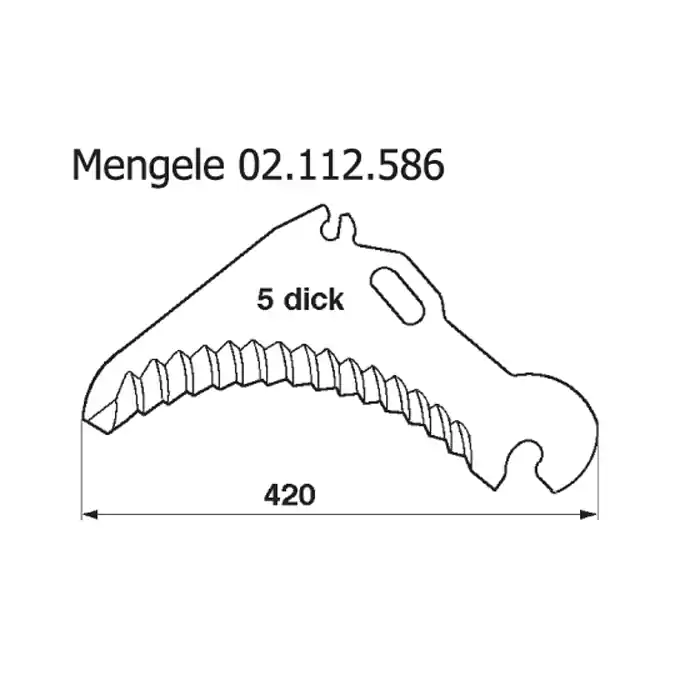 Ladewagenmesser p. f. Mengele 02.112.586 Wochenendangebot