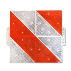 Geprüft Warntafel 285 x 285 mm, links