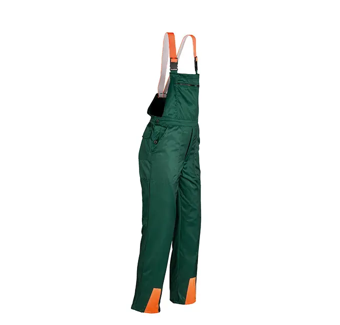 Schnittschutz-Latzhose "Classic", Grün/Orange, Gr. 58 Sonderangebot