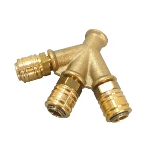 Luftverteiler mit Schnellschlusskupplung 3/8" IG, Messing Beliebt