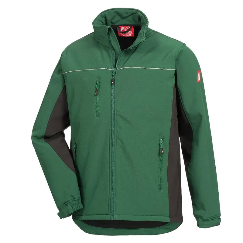 Billig Softshelljacke Motion Tex Light, Grün/Schwarz, Gr. XXL