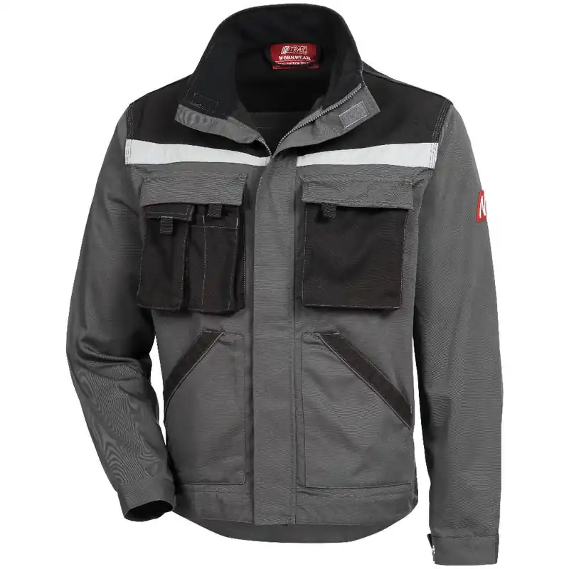 Arbeitsjacke Motion Tex Plus, Grau/Schwarz, Gr. 54 Neue Ware