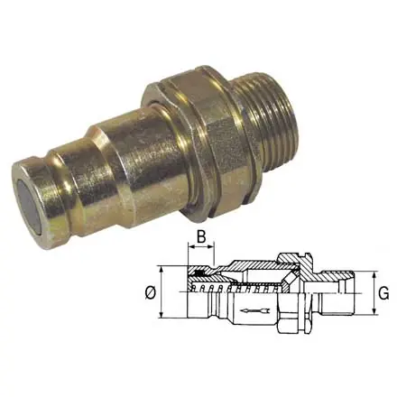 Neu Im Sortiment Stecker 12 L, für Hydraulik-Schnellverschluss-Kupplung, leckölfrei