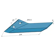Sonderangebot Ersatzflügel p. f. Lemken Karat 337461, links
