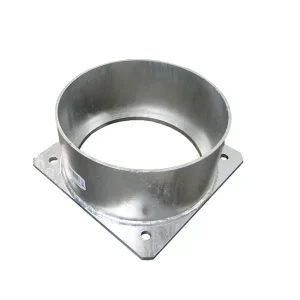 Begrenztes Angebot 4-Eckflansch mit Rohrstutzen 220 mm