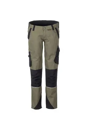 Geprüft Damen-Arbeitshose Norit, oliv-schwarz, Gr. 40 (L)