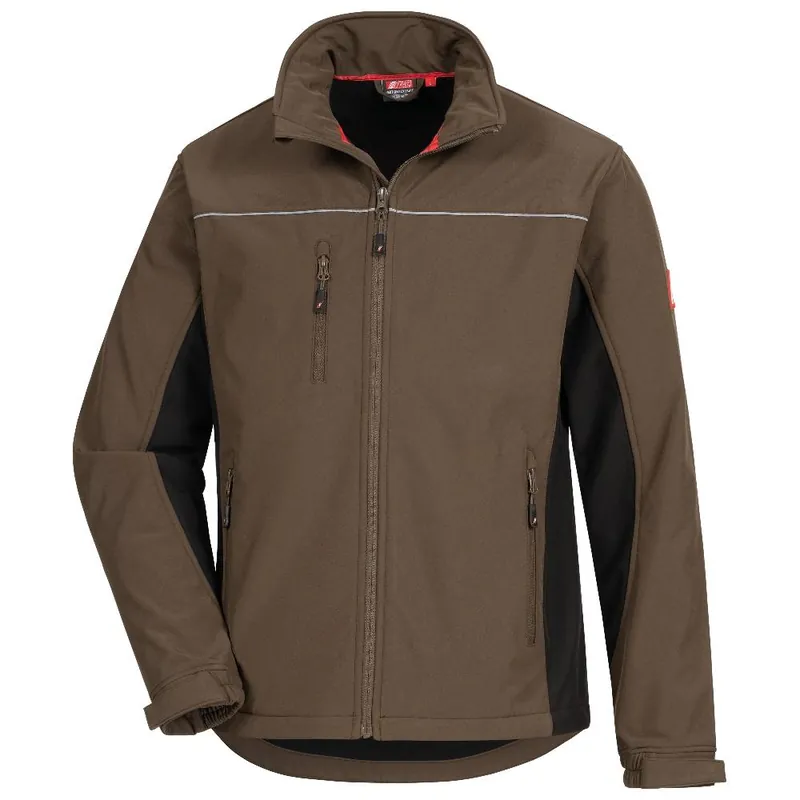Geprüft Softshelljacke Motion Tex Light, Braun/Schwarz, Gr. L