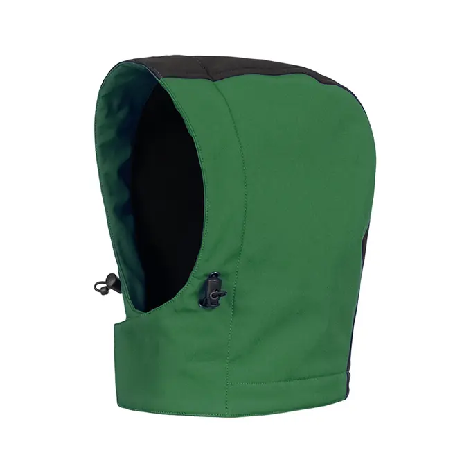 Neuheit Kapuze für Softshelljacke "Motion Tex Light", Grün/Schwarz