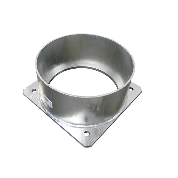 4-Eckflansch mit Rohrstutzen 220 mm Neu Im Sortiment
