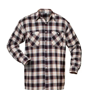 Schneller Versand Flanellhemd "Virginia", 85 cm, Gr. (41/42) L, Marine-Hellblau-Rot Kariert
