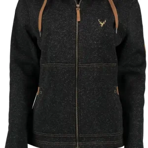 Markenprodukt StrickFleecejacke mit Kapuze, Damen