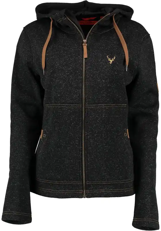 Markenprodukt StrickFleecejacke mit Kapuze, Damen