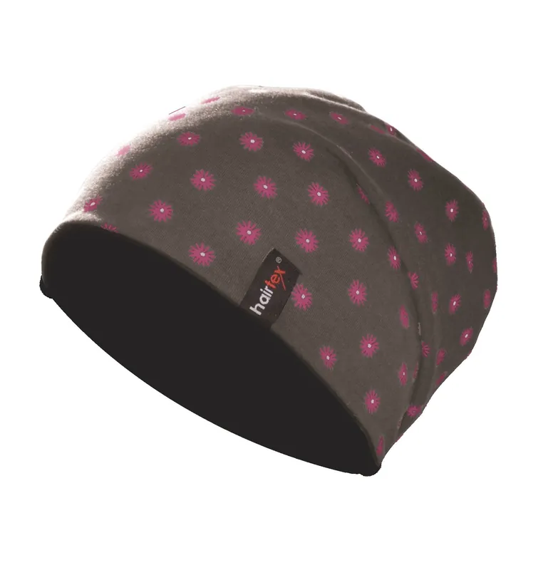 Letzte Chance Stall-Beanie / Mütze, Unisex, Blümchen pink
