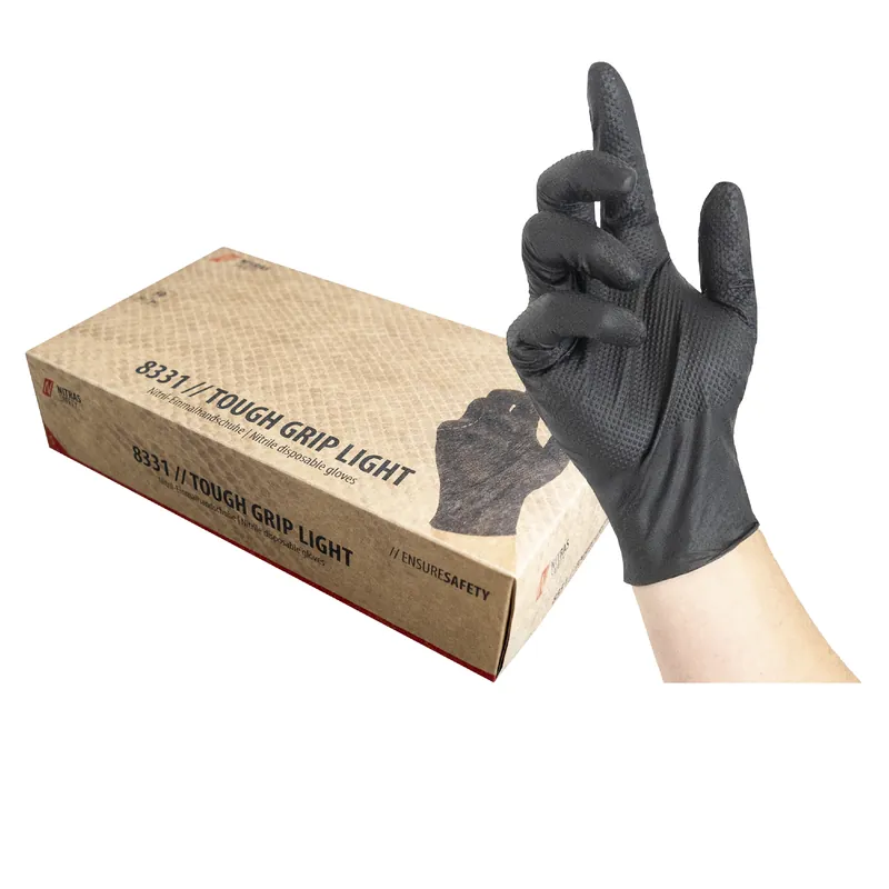 Einmalhandschuh Nitril Tough Grip, schwarz, Gr. XXL Nur Heute
