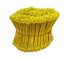 Neu Im Sortiment Drahtsackverschlüsse 16 cm, gelb, 100 Stück